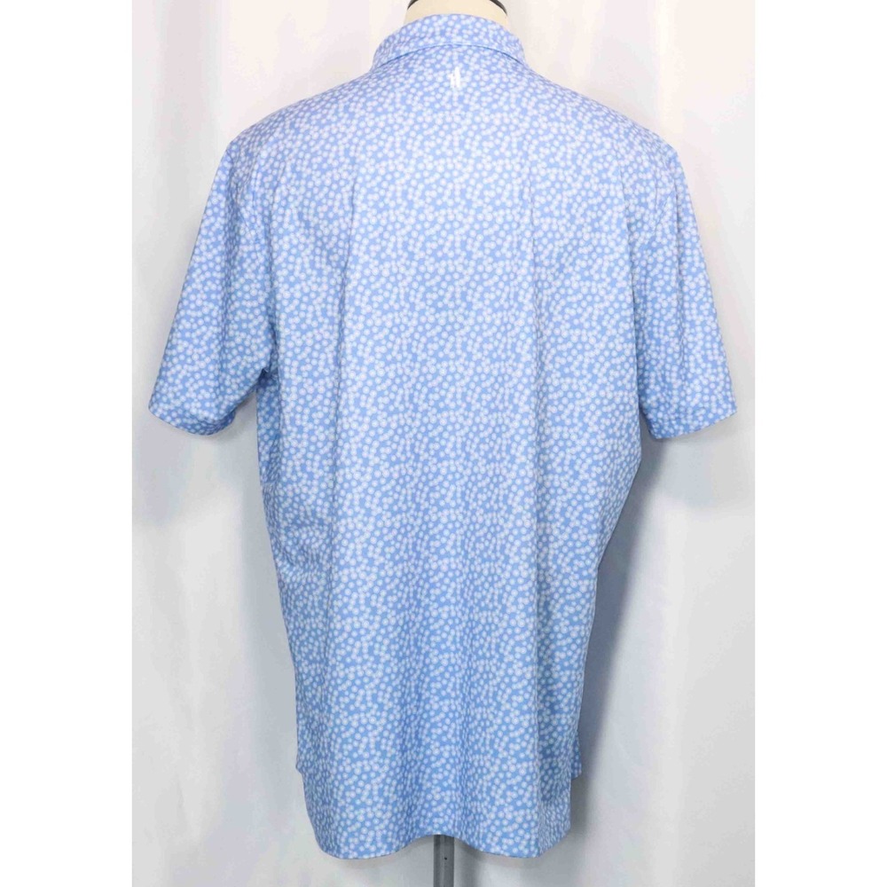 Johnnie O Costner‎ Blue All Over Print Performance Polo Shirt Mens Size XL - Picture 3 of 6